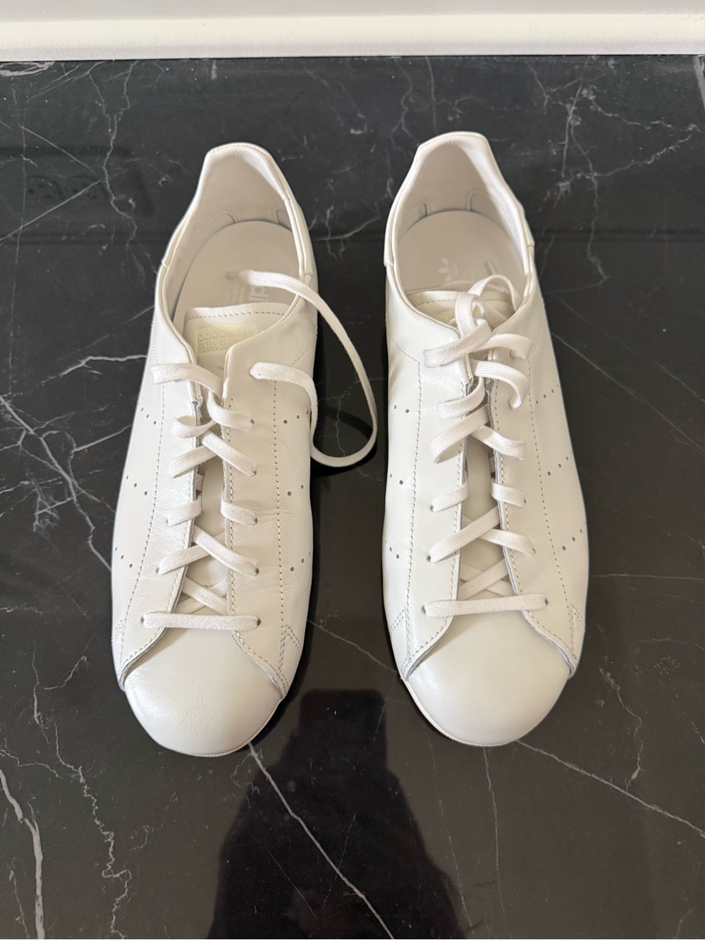 adidas White Leather Women's Low-Top Sneakers